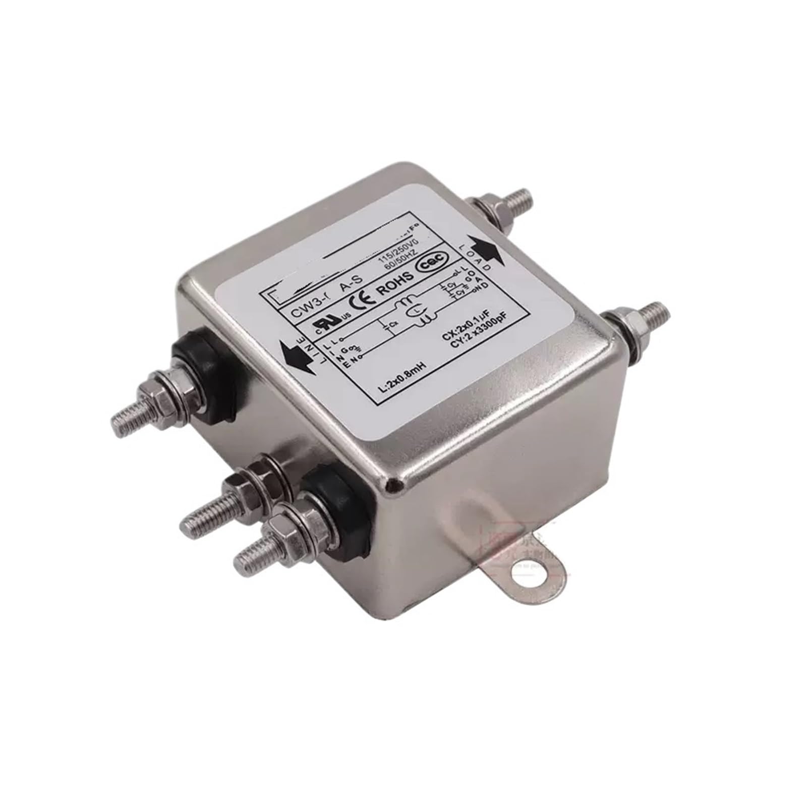 Filtre d'alimentation monophasé CW3-30A-S antiparasite 220V