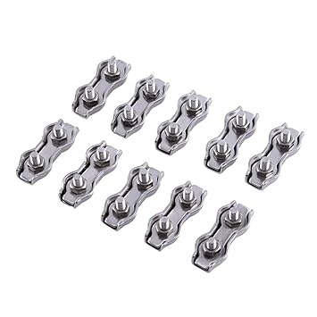 Wire Rope Cable Clip, Wire Cable, Convenient 10Pcs for Sunshade Tighten Rop