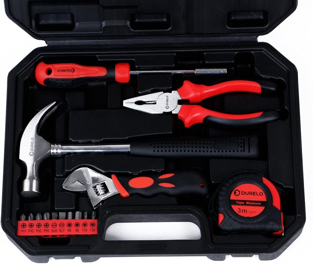 HTK-15 Hand Tool Kit (Red, 15 Pieces)