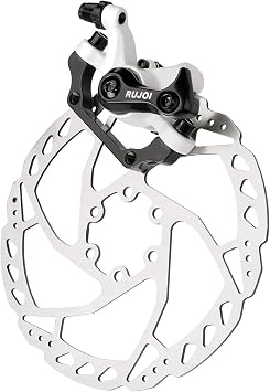 Bike Disc Brake Kit, Aluminum Front and Rear Caliper, 160mm Rotor, Mechanic Tool-Free Pad Adjuster for Road Bike, Mountain Bike ...