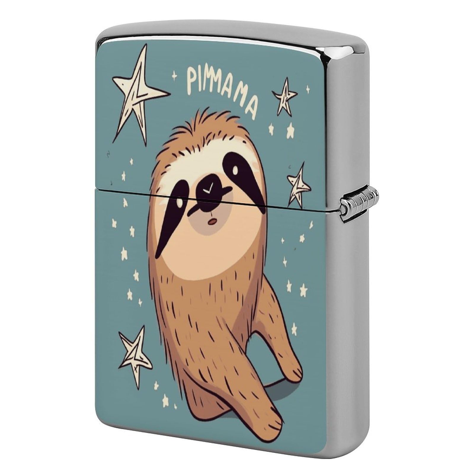Fekiloot Style Funny Sloth Stars Lighter Case Cover Lighter Holder