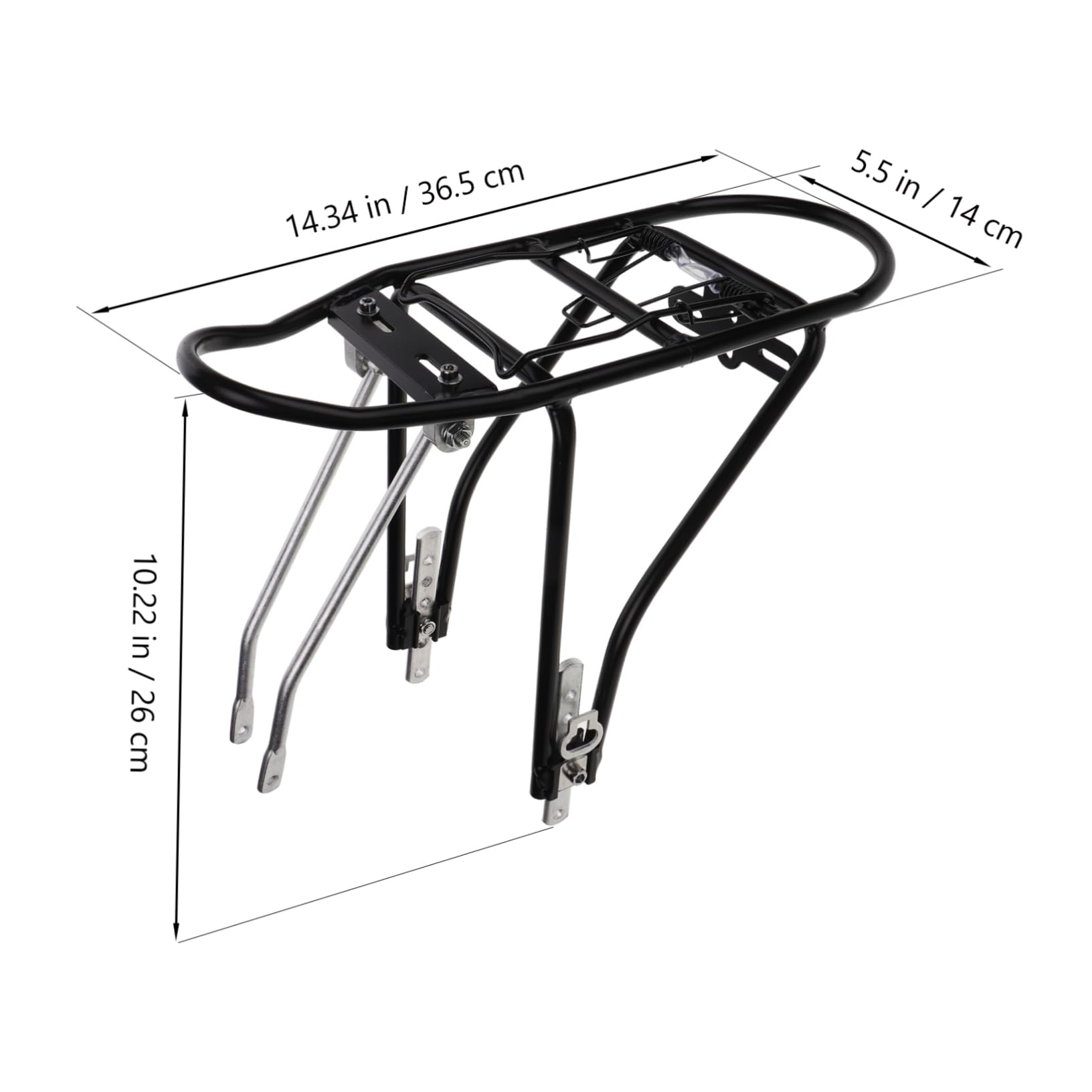 Cabilock Bicycle Rear Rack Aluminum Alloy Fit for Bikes Luggage Carrier Easy Mounting