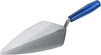 BonTool 72-246 Narrow London Brick Trowel - 10-1/2 Inch Carbon Steel Blade, P Handle for Brick Block Stone Masonry