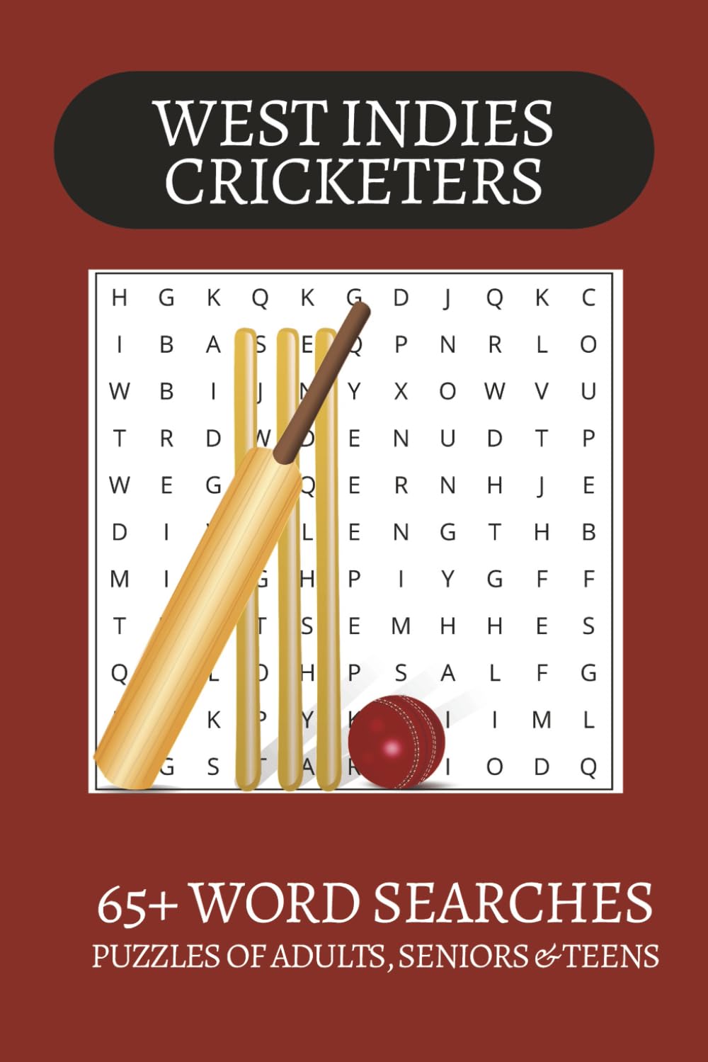 West Indies Cricketers Word Search Puzzle Book: Word Searches with Easy to Read Print about West Indies Cricket, West Indies, Cricket and more | 6x9 ... . Gift for Vacations, Holiday and Free Times