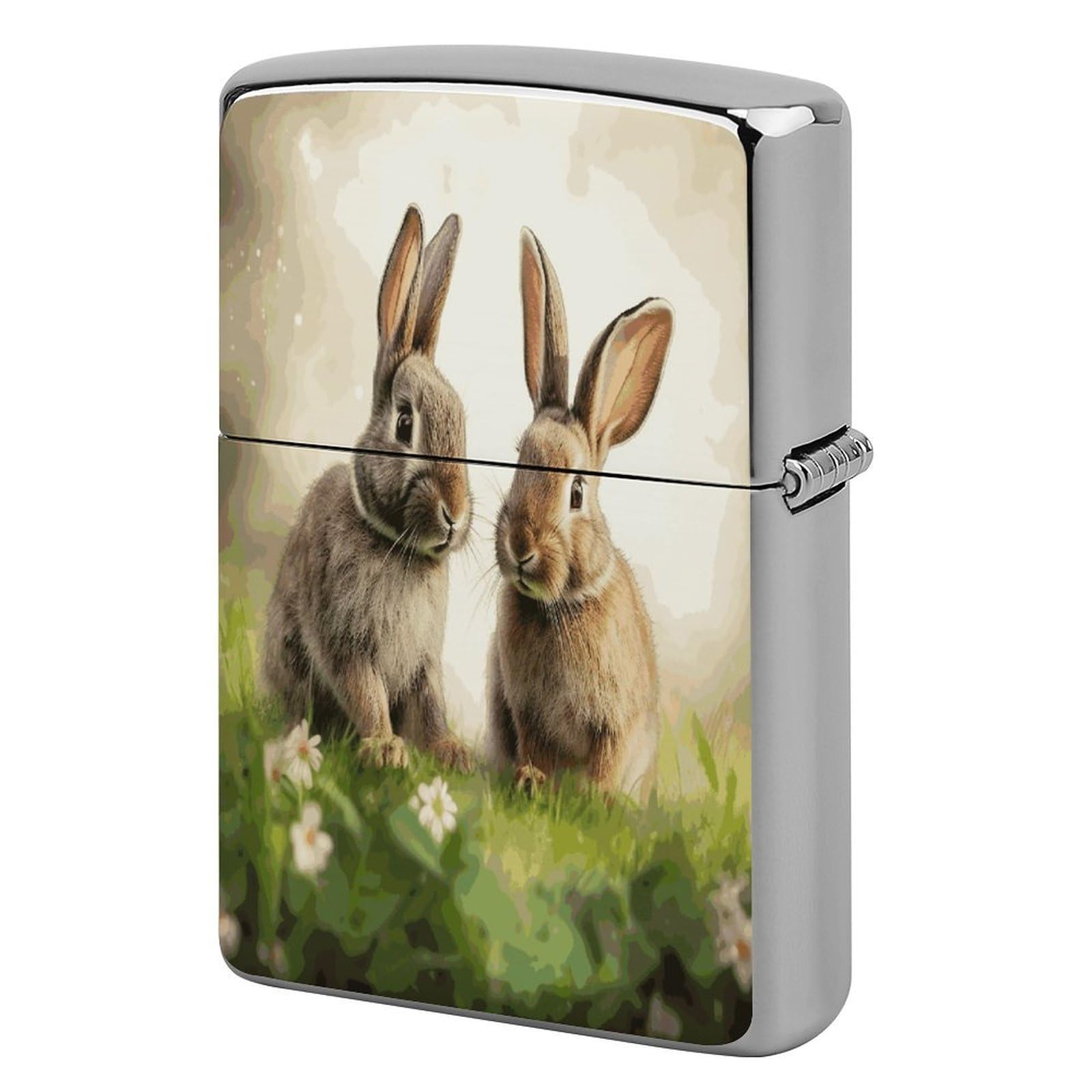 Fekiloot Style Funny Rabbits Lighter Case Cover Lighter Holder