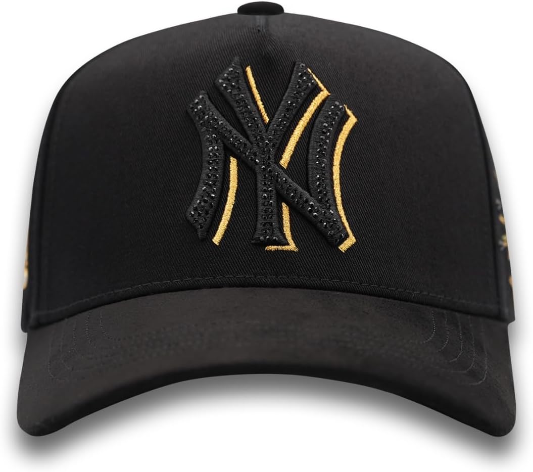 NY Gold- Premium Hat for Men,Caps for Any Occasion, Men's Baseball Cap, Men's Caps Adjustable, Men Hats Black Snapback Hat - Adjustable