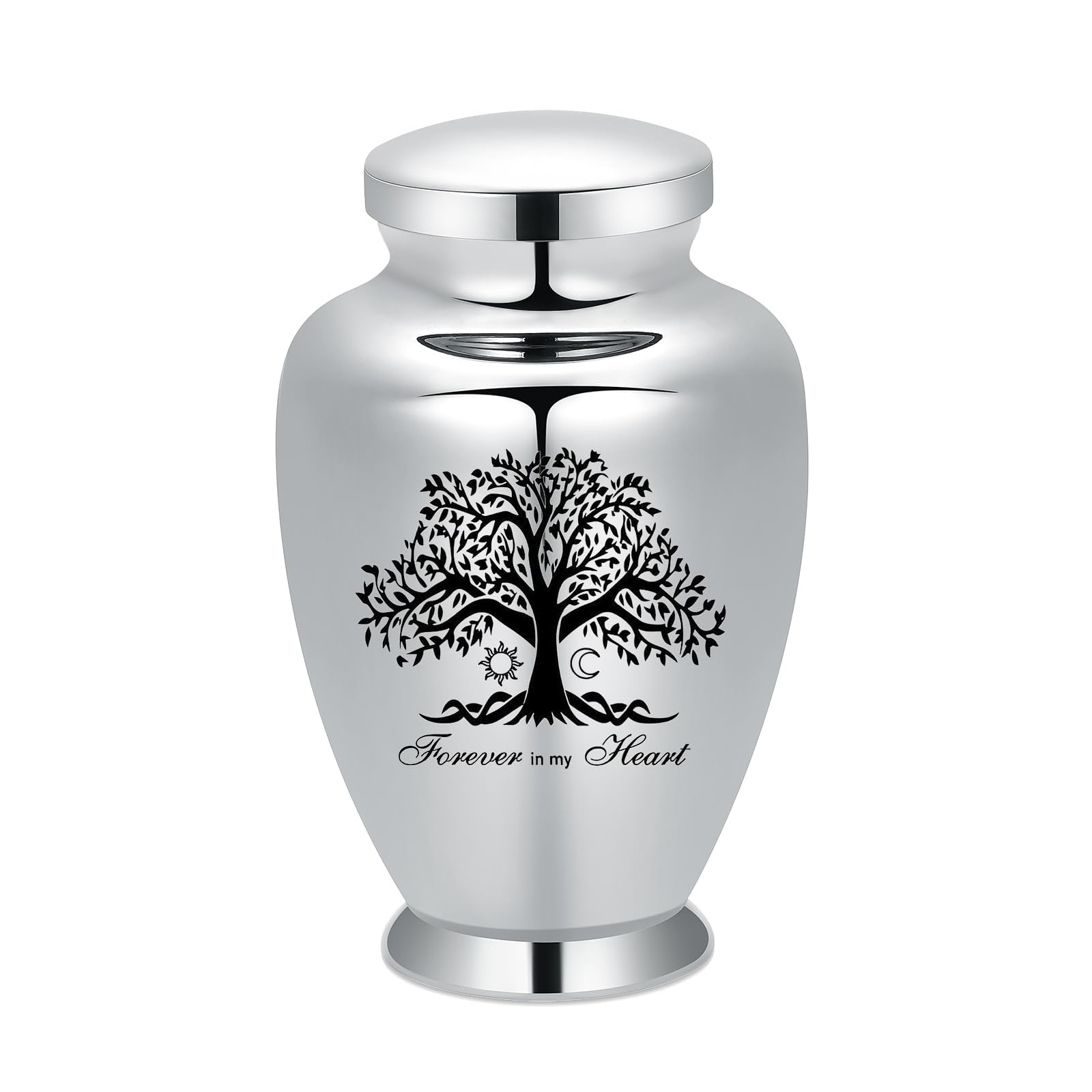 Large Urns for Human Ashes Adult Female Male Stainless Steel Memorial Burial Funeral Decorative Keepsake for Ash Holder