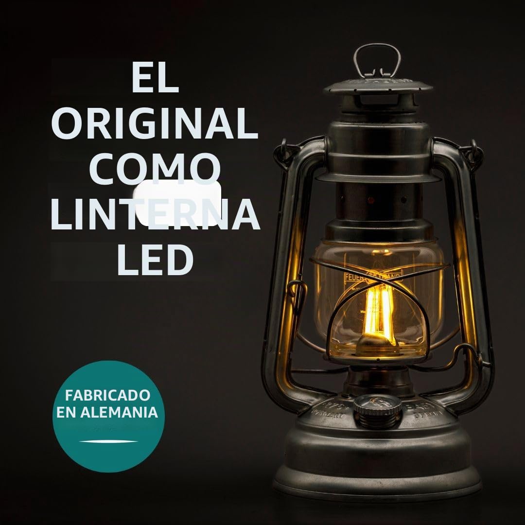 Feuerhand Baby Special 276 - Farol LED (ideal para salón, balcón o terraza, luz blanca cálida, 18 días de funcionamiento con batería, fabricado en Alemania), color rojo
