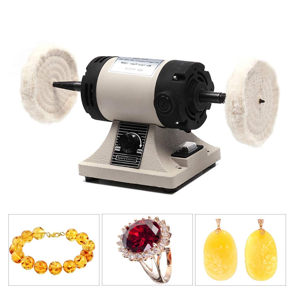 Buy BAOSHISHAN Bench Polisher Polishing Machine 1300W Desktop Grinder Buffing Motor Jewellery