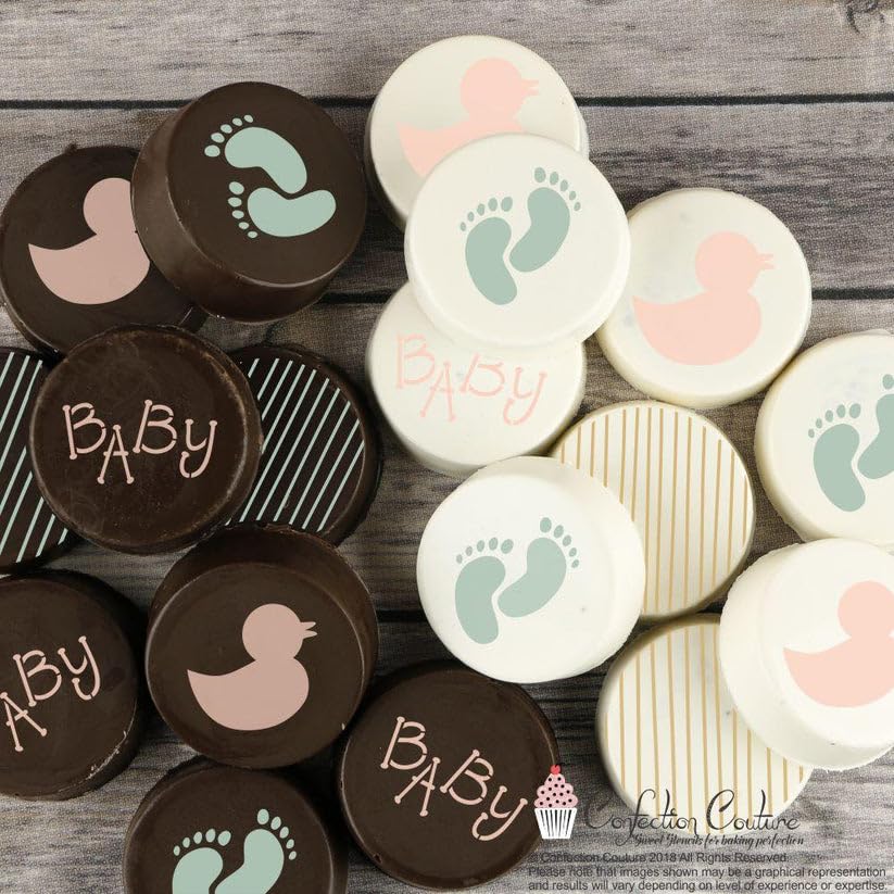 Baby Round Cookie Stencil 3 Pc Set - 1.5 inch from Confection Couture Stencils