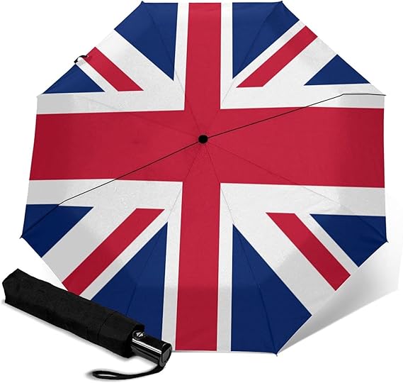 British Flag Automatic TriFold Umbrella Waterproof And Sunscreen