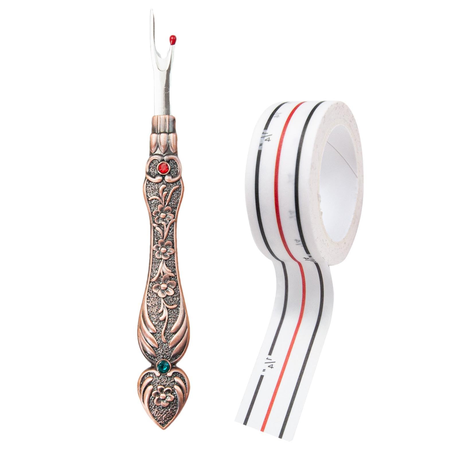 YANFU Sewing Seam Rippers | Retro Alloy Needlework Crafting Thread Unpicker Cutter - Retro Ripper Tag Sewing Thread Removers for DIY Crafts, Leather Products