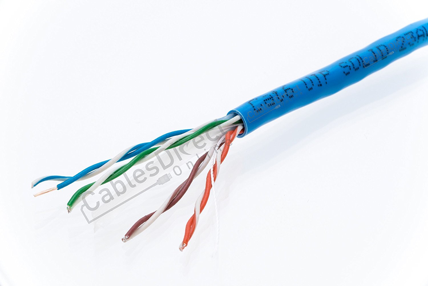 Cables Direct Online 1000ft CAT6 Solid Cable 550Mhz Ethernet LAN UTP 23AWG RJ45 Network Wire Bulk (Blue)