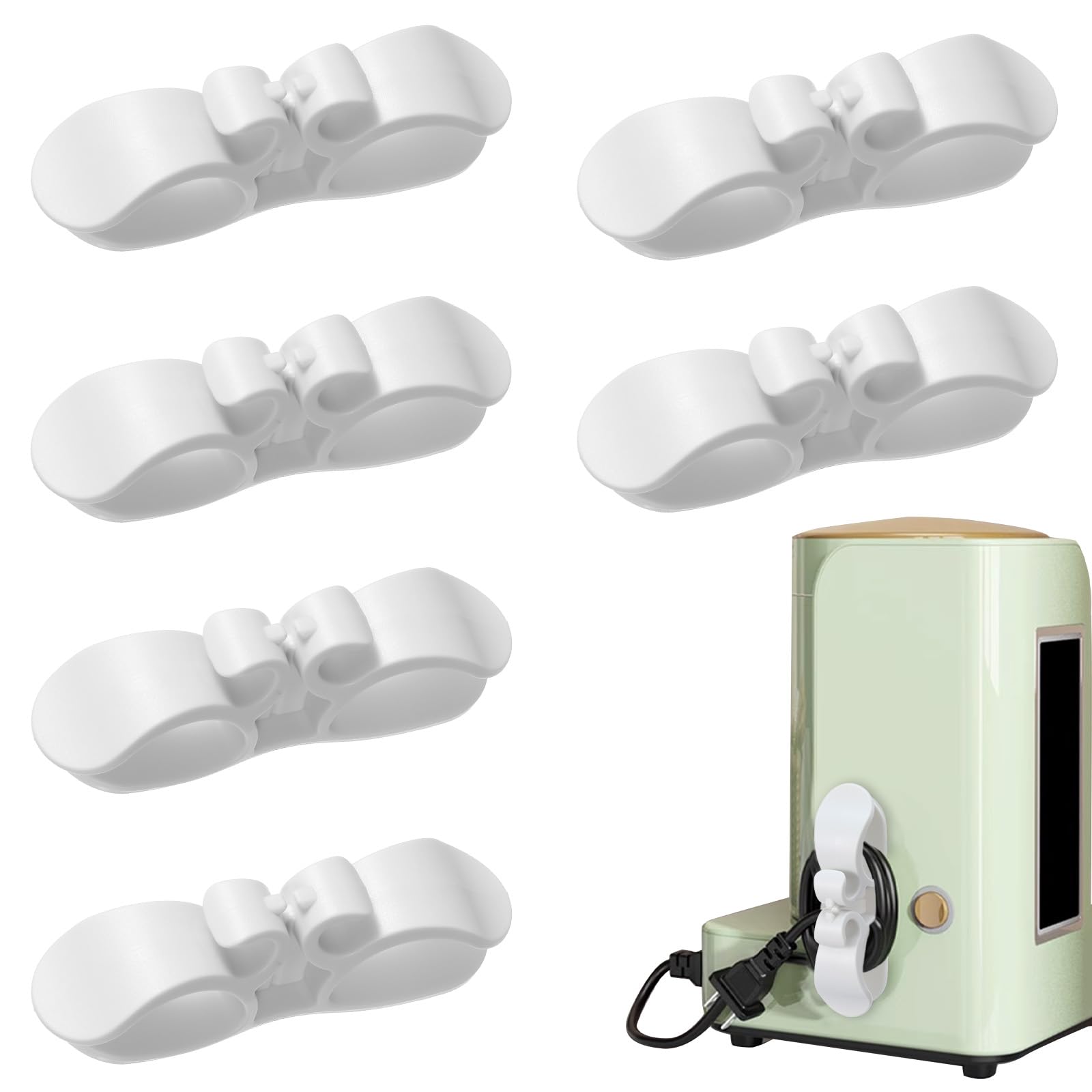 Ouligay 6PCS White Cord Organizer Appliances