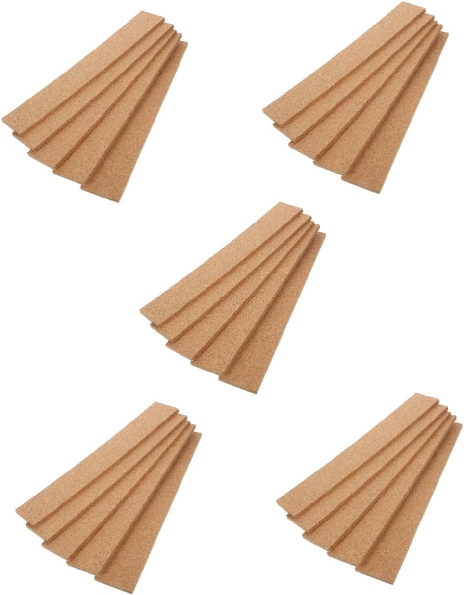 25pcs Self-Adhesive Cork Strips for Bulletin Boards for Memos Photos and Messages Office Home Decor