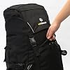 outdoorer Atlantis Black Travel Backpack - Large Trekking Backpack in Black 100% Cordura Backpacker Backpack with Front Access for Travel 100 L