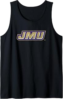James Madison University JMU Dukes Distressed Primary Tank Top
