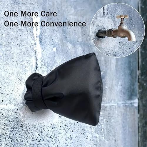 Grospe SLTBHZ01 Outdoor Faucet Covers For Winter Freeze Protection, Upgrade Thicken 8.7 Inch W X 6 Inch H Outside Garden Faucet Socks For Winter, Waterproof Reusable Hose Bibs Insulated Spigot Cover thumb #2