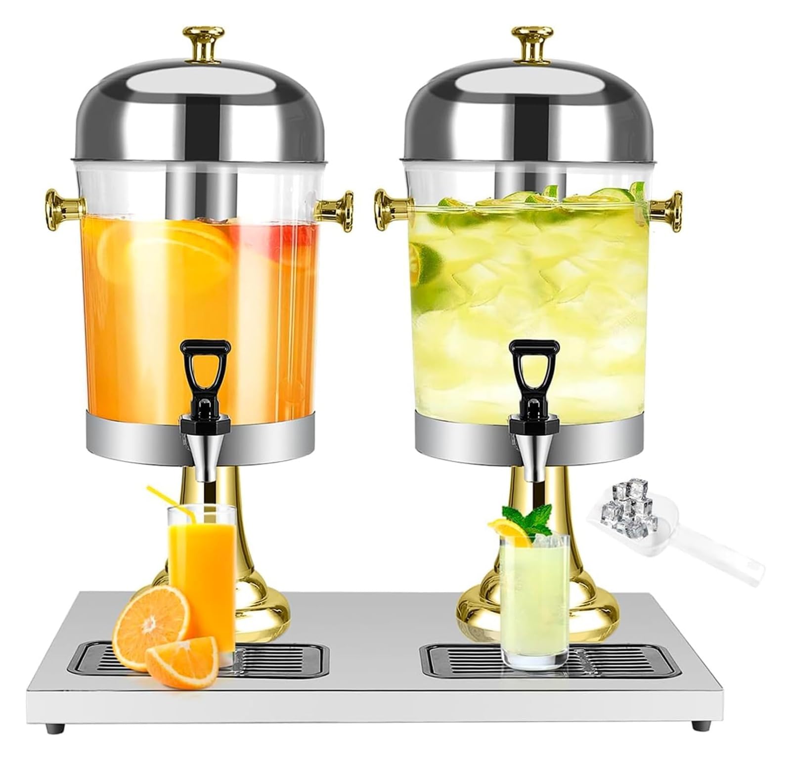 Dispensador De Bebidas con Grifo para Recipiente De Hielo, Máquina para Bebidas Frías Y Calientes, Zumos, Cerveza Y Agua, Un Color - 16 L
