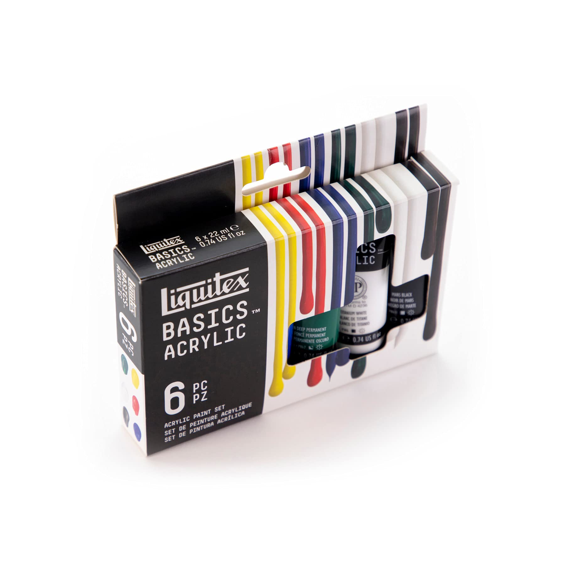 Liquitex BASICS 6 Tube Acrylic Paint Set, 22ml, Primary Colors Buy