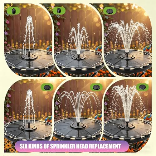 Fuente solar para piscina sin cables CAZSTYK con luces 4