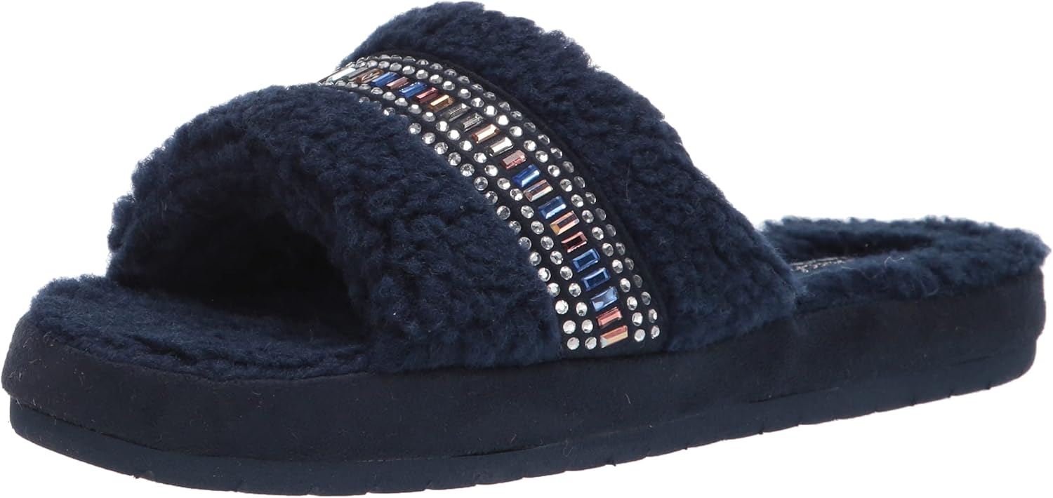 Skechers Women's Cozy Slide-Bling IT Slipper, Navy, 7