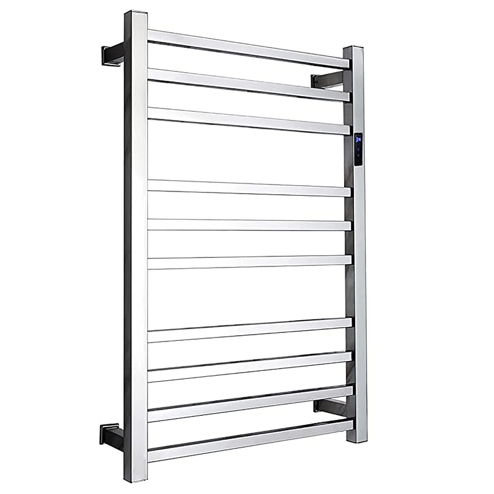 Amazon.co.jp: Electric Towel Warmer Radiator, 10 Bars Electric Heated Towel  Rack, Wall Mount Heated Towel Rail with Timer/Temperature Control Drying  Rack,Plug in : Home u0026 Kitchen