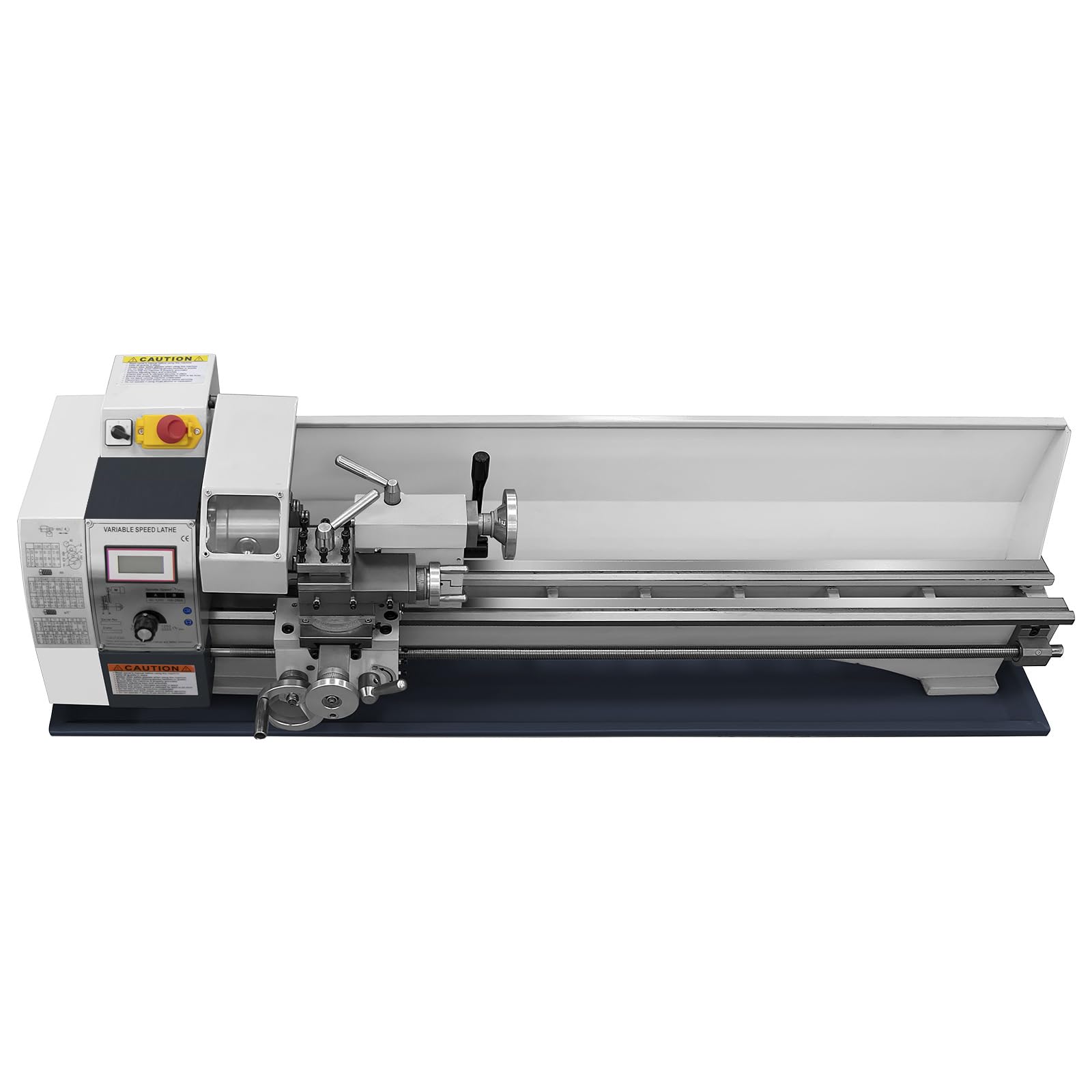 Torno Metal 1200W Torno Metálico 220mm x 750mm Torno de Metal de Mesa Torno Metálico Mini Precisión Torno Velocidad Variable 0-3000RPM para Perforación de Torneado Inverso (Con cepillo)