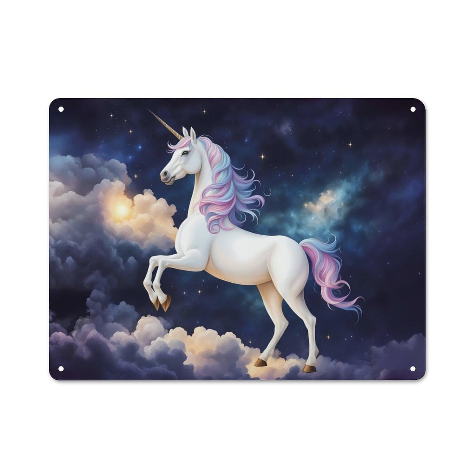 Junmoney Style-17 Vintage Unicorn Garden Room Metal Sign 30X40cm, Porch Wall Decor For Conservatory, Home Bar Or Utility Room