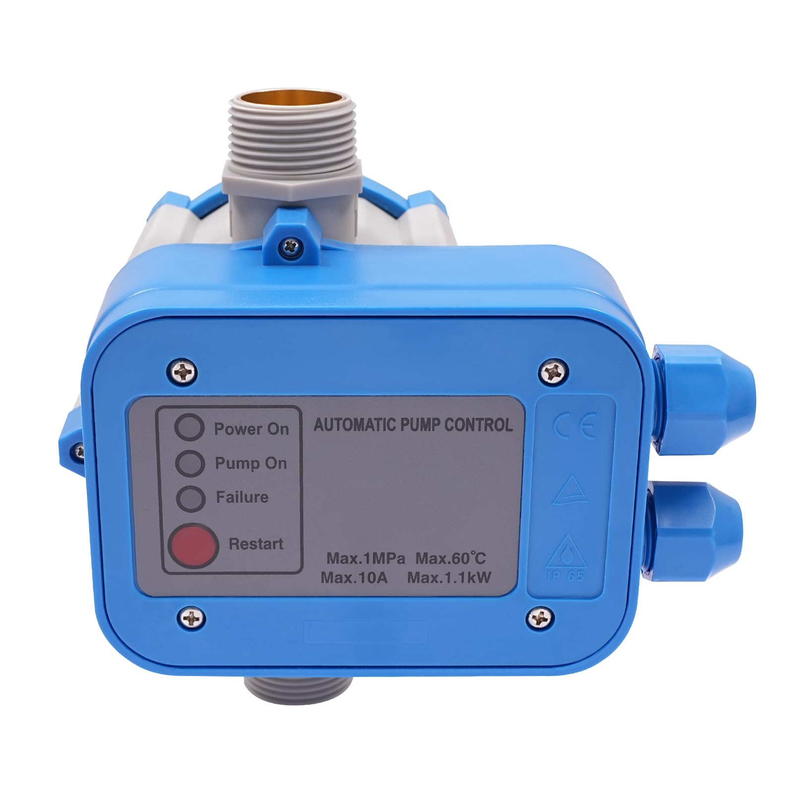 Régulateur de pression automatique de la pompe à eau | Contrôle intelligent pour pompes à eau différentes applications de pompe | IP65 | 110-240 V | Raccord G1" | 1,1 kW | Pression de travail 10 bar