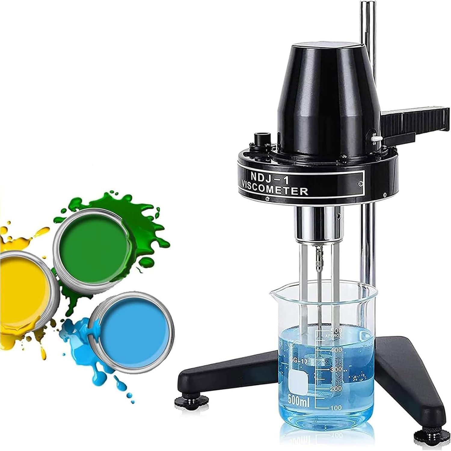 Viscosimetro rotazionale portatile, viscosimetro liquido Newton, tester di viscosità rotativa da laboratorio 10-100.000 MPa.S, misuratore di viscosità digitale, rotore fluido Dimensioni: No 1; 2; 3; 4