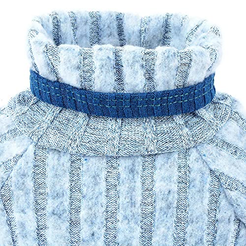 SMALLLEE_LUCKY_STORE Pet Pullover Turtleneck Knit Jumpers Sweaters for Small Dogs Cat Girl Boy Cozy Soft Shirt Sweatshirts Warm Winter Coat Puppy Yorkie Chihuahua Clothes - Image 3