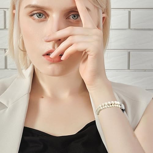 Miniatura 3 de C&L Accessories Brazaletes compatibles con Fitbit Inspire 3 para mujeres, pulsera con cuentas, correa de reemplazo ajustable con gemas