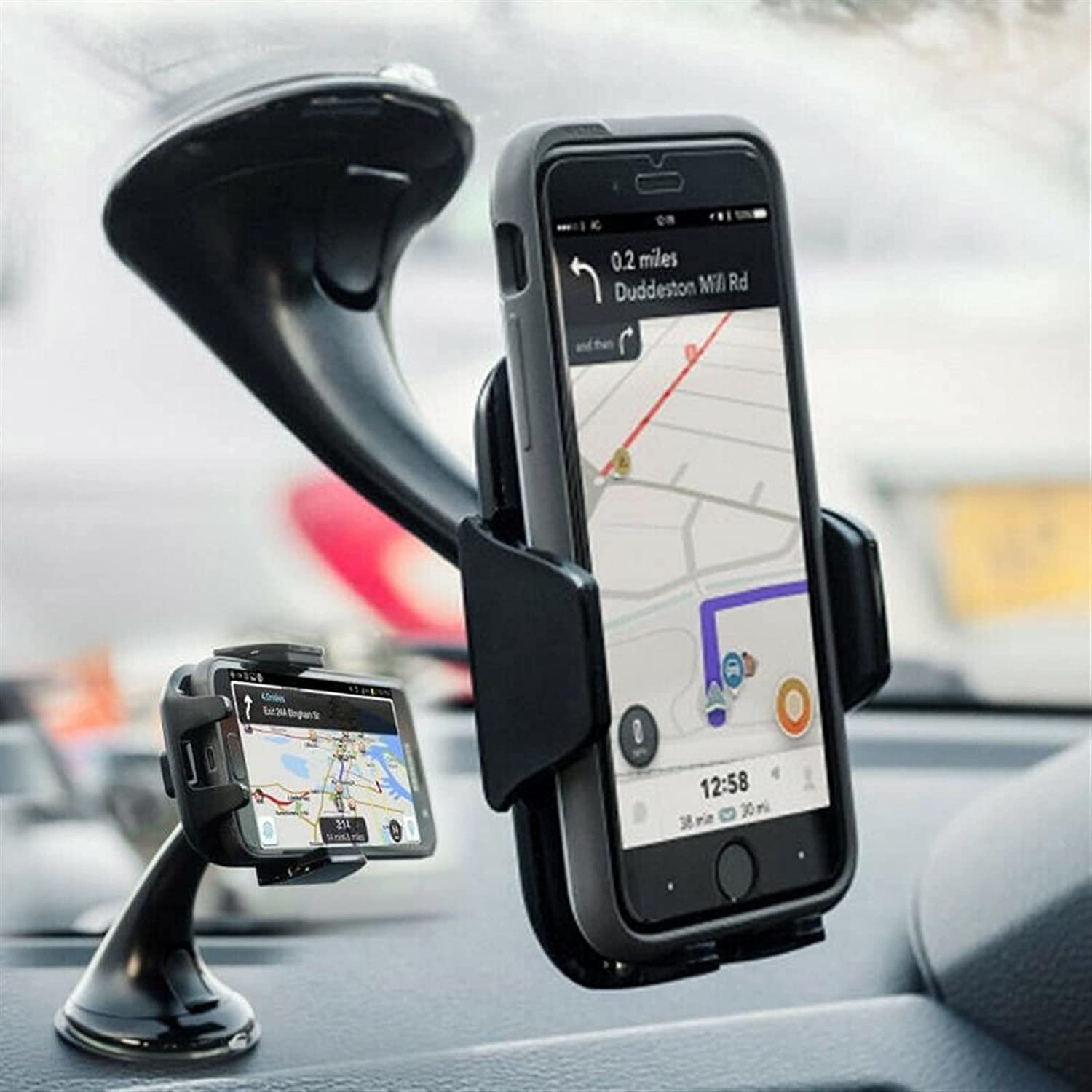Smartfon Uchwyt Do Samochodu Akcesoria samochodowe Uniwersalna obrotowa szyba samochodowa 360 stopni Uchwyt samochodowy z przyssawką GPS Stojak na telefon samochodowy Wspornik Nawigacyjny