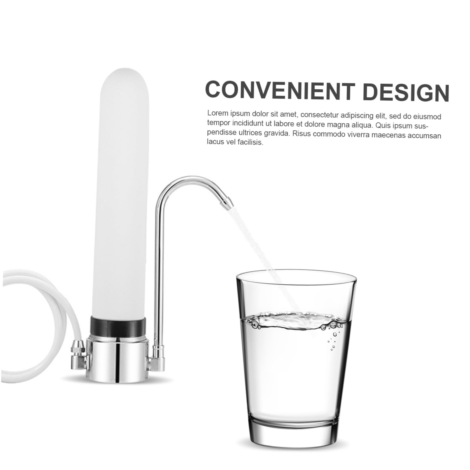 Filtro Cerámico de Repuesto Fácil Instalación, Apto para Agua Potable, Elimina Impurezas, 2 Piezas, para Purificador de Agua de Encimera, Uso Doméstico