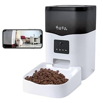 Amazon | 千選千品 自動給餌器 カメラ付き 猫 犬用 1080P 双方向