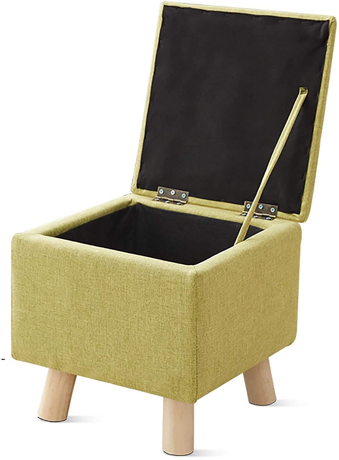 Tabouret en lin vert pour créer un coin lecture cosy dans votre chambre