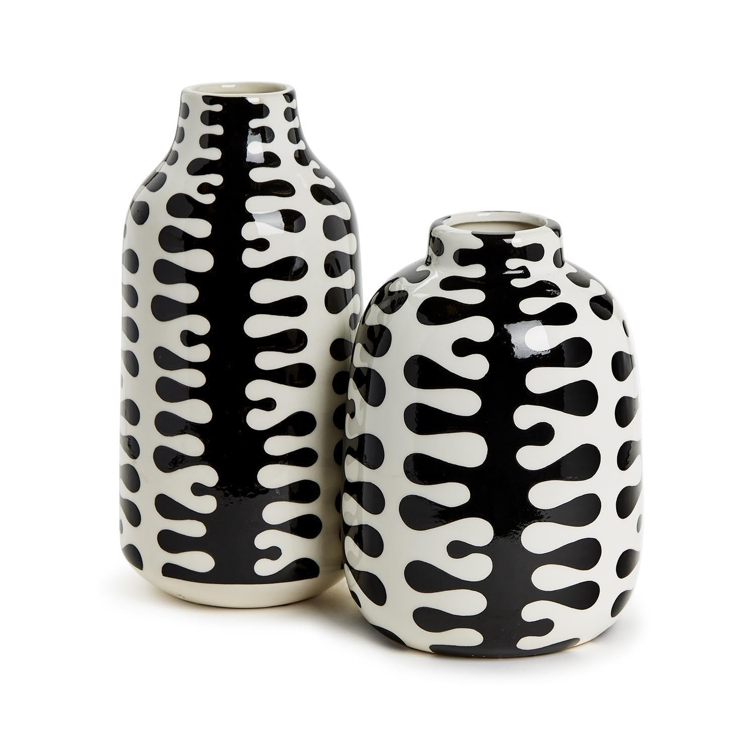 Amazon.com: Two's Company Jigsaw Set of 2 Black and White Vase Amazon.com: Two's Company Jigsaw Set of 2 Black and White Vase