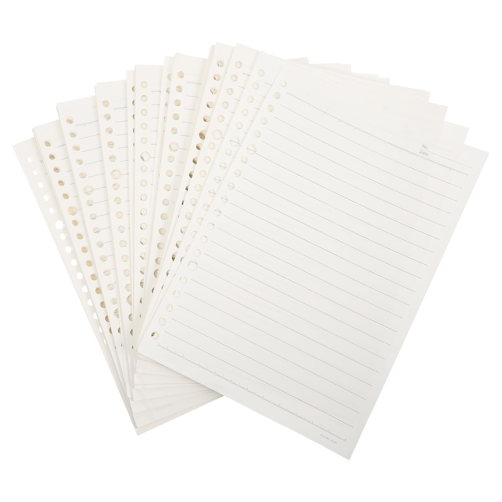 NUOBESTY 450 Pcs Recarga Forrado de Notas de Bloc de Notas A5 Reemplazo de Papel Interno de Papel Suelto de Recarga de Hojas Sueltas A5 Cuaderno