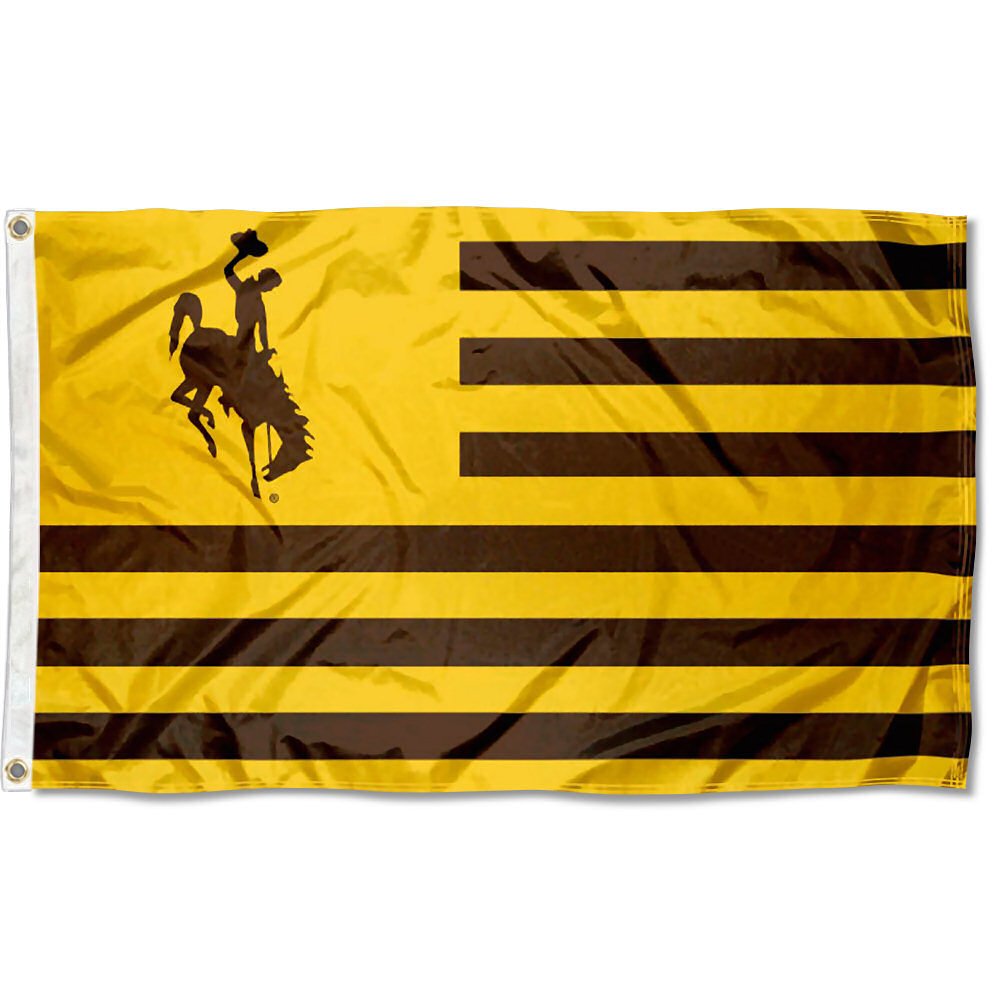 Wyoming Cowboys House Flag - 30x40 Inch Double-Sided Polyester Banner, Officially Licensed