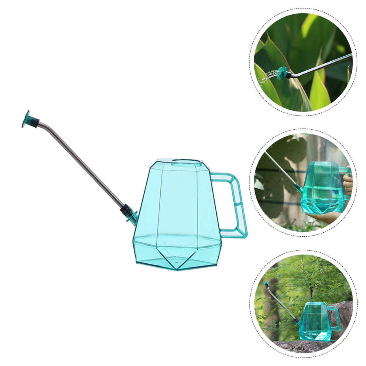 Konewka, Konewka do roślin, doniczka do podlewania kwiatów, metalowa konewka, wiadro do podlewania ogrodu ze stali nierdzewnej(Sky-bluex3pcs)