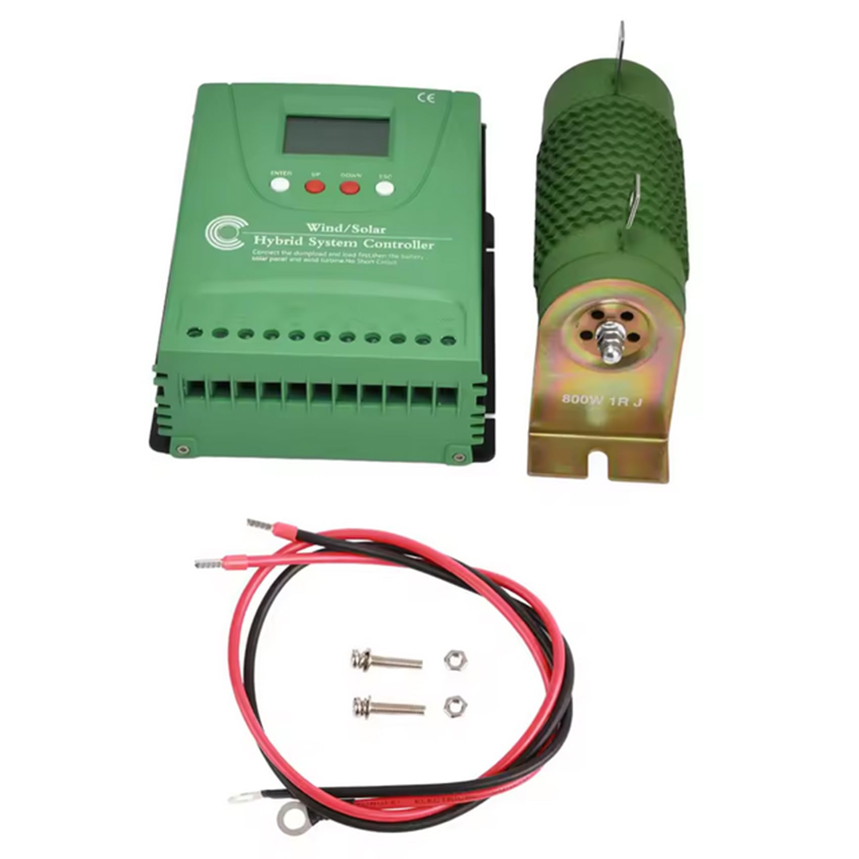 Hybridowy kontroler ładowania wiatrowo-słoneczny 15000W 12V 24V MPPT z funkcją Boost, wyświetlaczem LCD i rezystorem rozładowującym, 12V/24V/48V