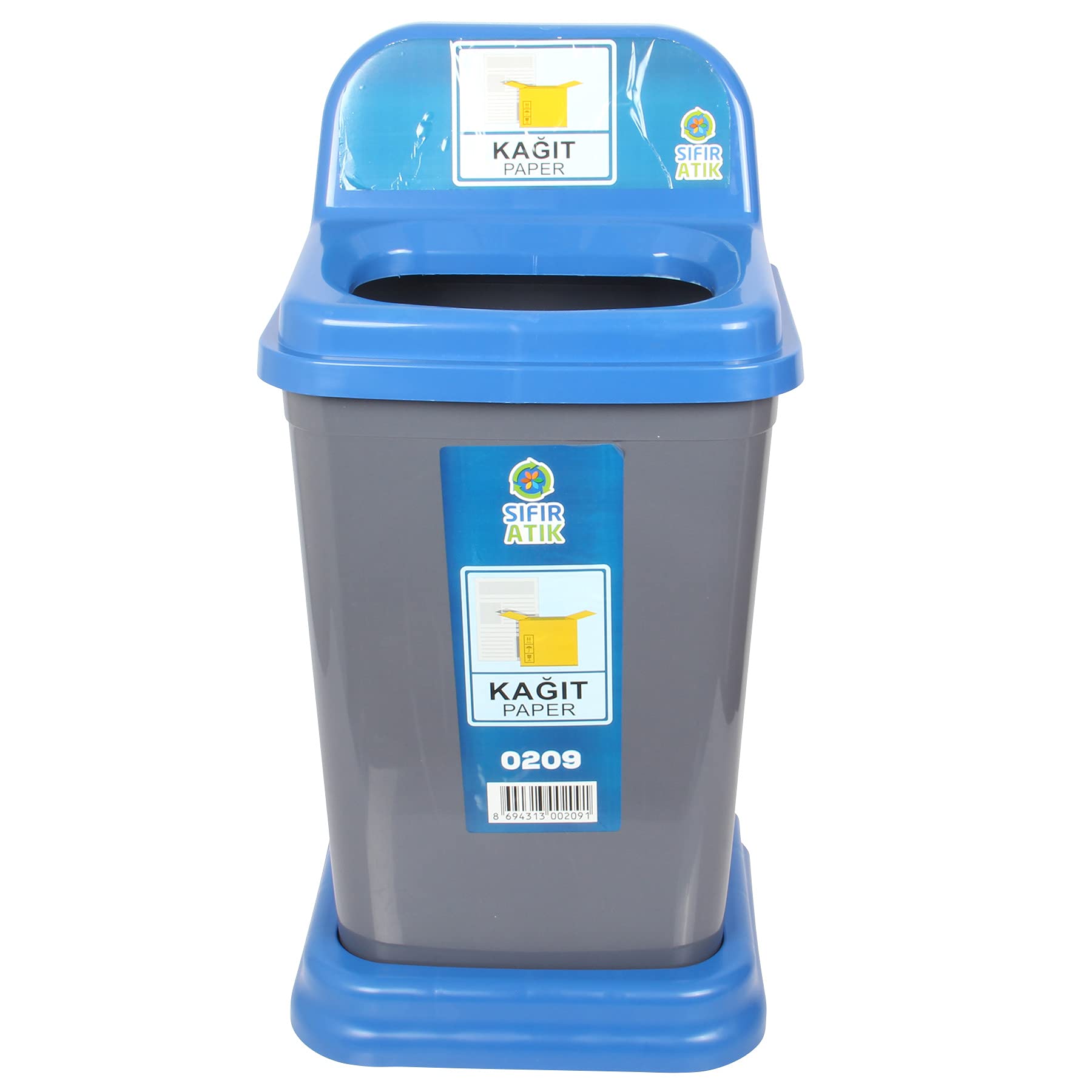 Buy 50 Litre Recycling Waste Bin with Blue Top. Colour Coded Recycle