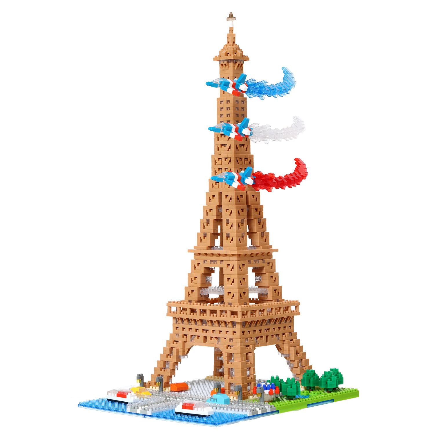 Nanoblock Bandai Torre Eiffel Deluxe - Mini-Figurina Mattoncini 2500 Pezzi - Kit Di Costruzione Modello Monumenti - Giocattolo Di Costruzione Per Bambini Da 12 Anni In Su E Adolescenti - NBC057-image