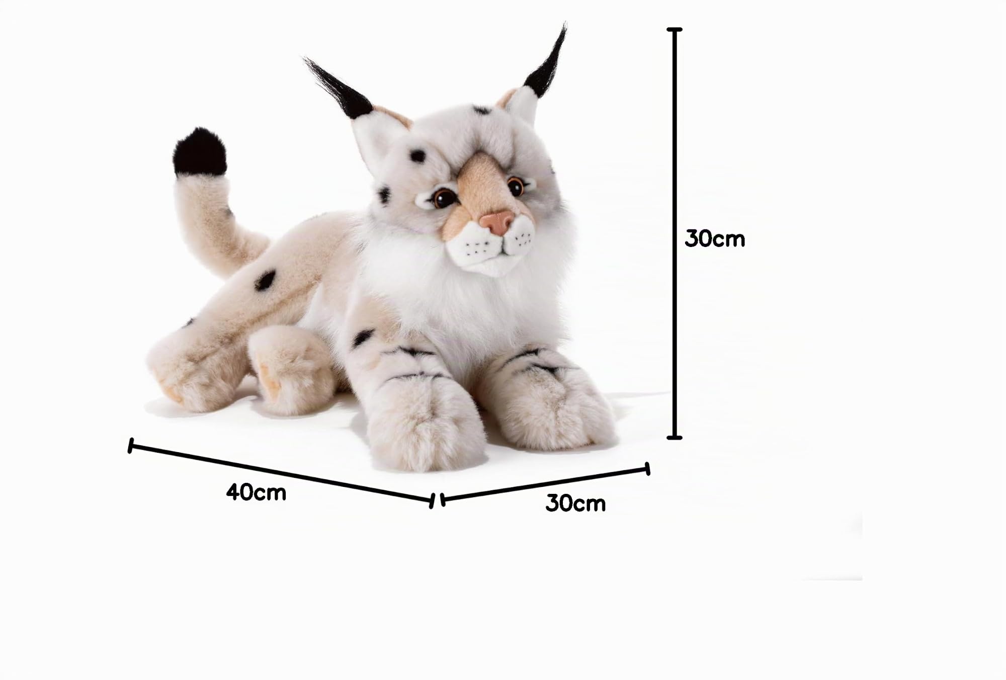 Plush & Company Peluche Vasaky Lince Delle Nevi Peluches Giocattolo, Regalo Originale per Bambini, Compleanno Ragazza Ragazzo, Lunghezza 40 cm