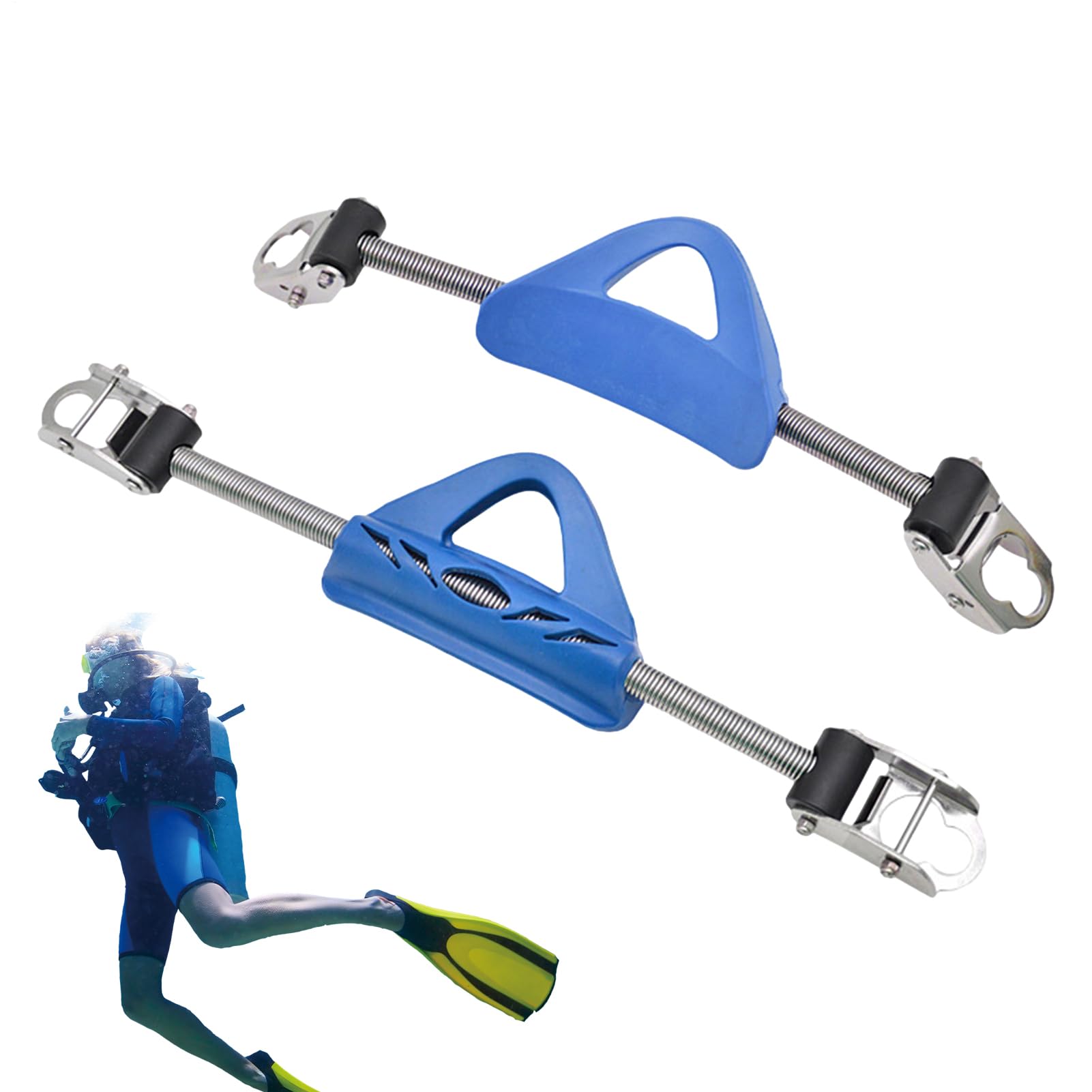 Cinghia per pinna sommergibile, 1 paio di pinne a molla in acciaio inox, cinghia per tallone con chiusura rapida, accessori per immersioni subacquee e pesca a lancia