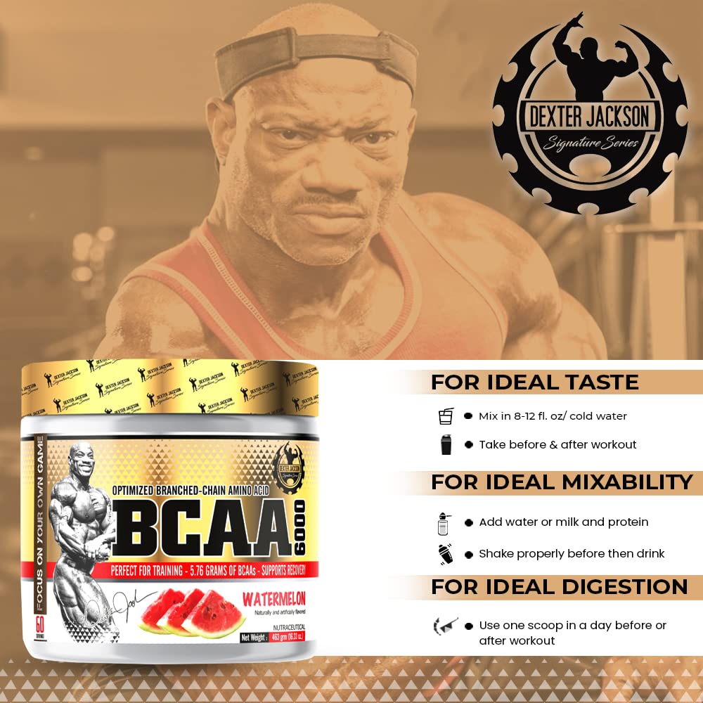 Dexter Jackson BCAA | Perfect for Training & Support Recovery | Watermelon Flavor | 60 Servings, 463g - Essential Amino Acids for Optimal Performance — Amazon image 4
