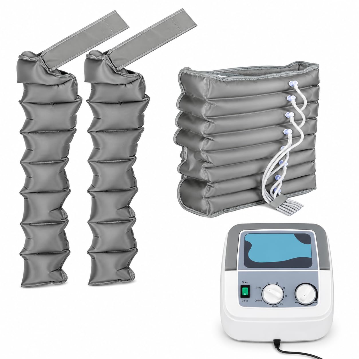 Elektryczny 8-komorowy masażer do nóg z butami do presoterapii