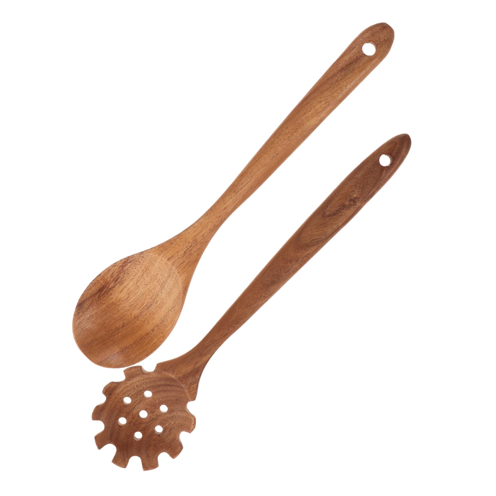 TOPBATHY 10 Stk Nudellöffel Mit Langem Griff Utensilien Zum Servieren Von Speisen Geschlitzter Nudellöffel Nudelheber Löffel Pfannenwender Nudelsieblöffel Schaumlöffel Großblättrige Akazie