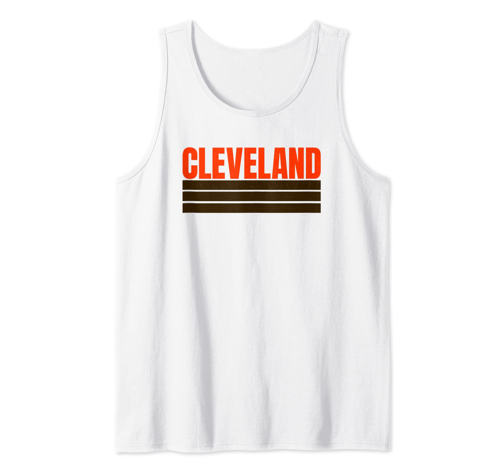 Cleveland LocalCleveland Orange & Brown Retro Stripes Hometown Cleveland OH Tank Top